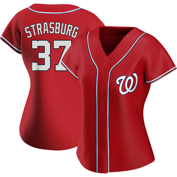  Stephen Strasburg Washington Nationals #37 Toddler Red Cool  Base Alternate Player Jersey : Sports & Outdoors