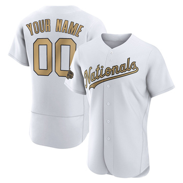 Men Washington Nationals #00 Custom White Jersey – The Beauty You