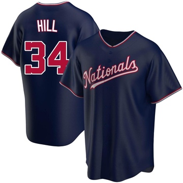 Derek Hill Men's Washington Nationals Alternate Jersey - White