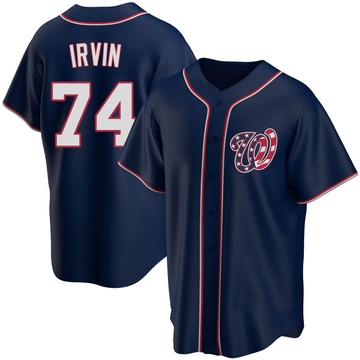 Jake Irvin Men's Nike Scarlet Washington Nationals Alternate Authentic Custom Patch Jersey