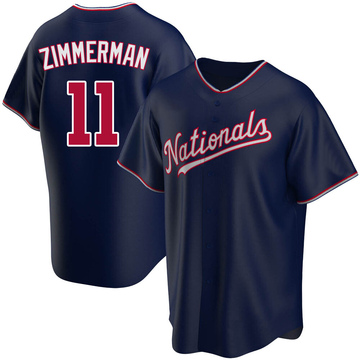 Washington Nationals #11 Ryan Zimmerman Navy Blue 10TH Jersey on