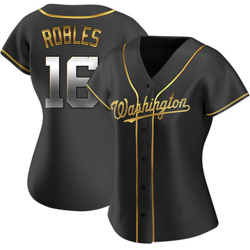 Stephen Strasburg Women's Washington Nationals Alternate Jersey - Black  Golden Replica